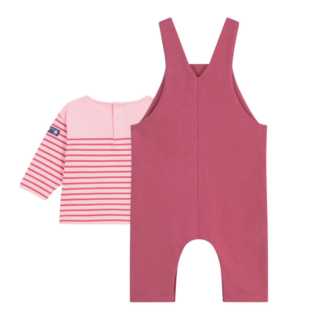 Petit Bateau Baby Girls Salopette Ensemble