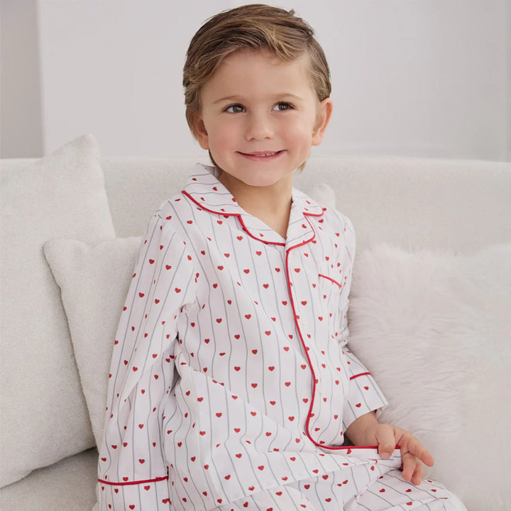 Petit Lem Heart Stripe PJ Set