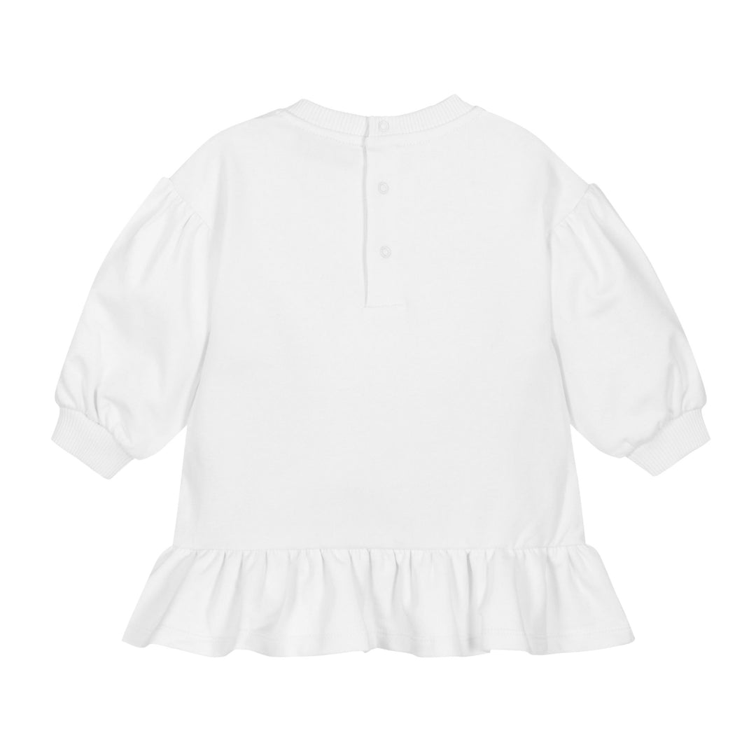 Moschino Baby Girls Bow Bear White Dress