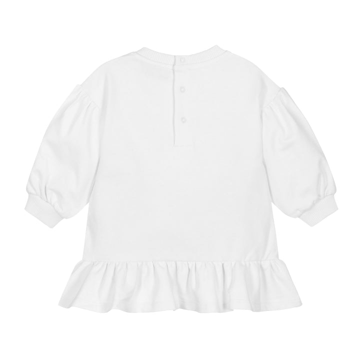Moschino Baby Girls Bow Bear White Dress