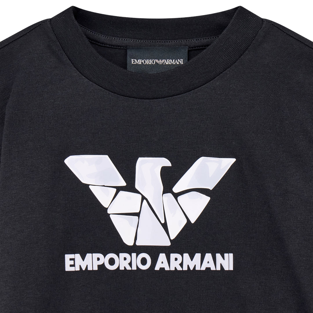 Emporio Armani Cracked Logo Top