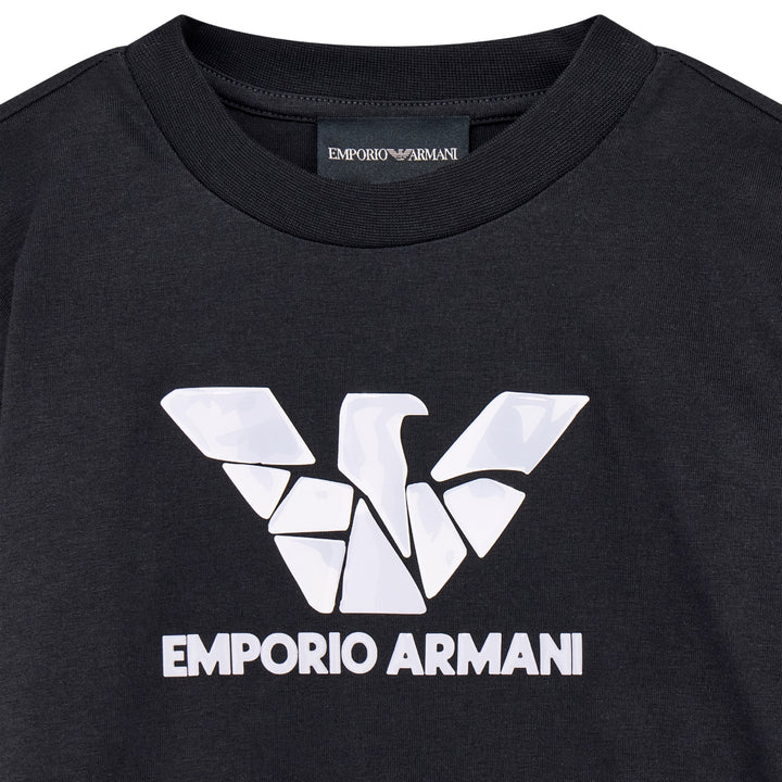 Emporio Armani Cracked Logo Top