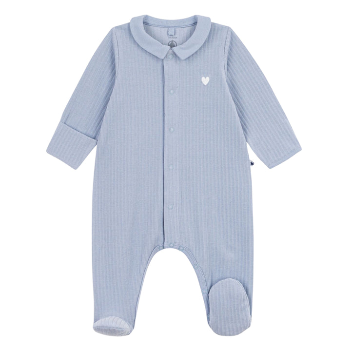 Petit Bateau Baby Boys Blue Velvet Pyjama