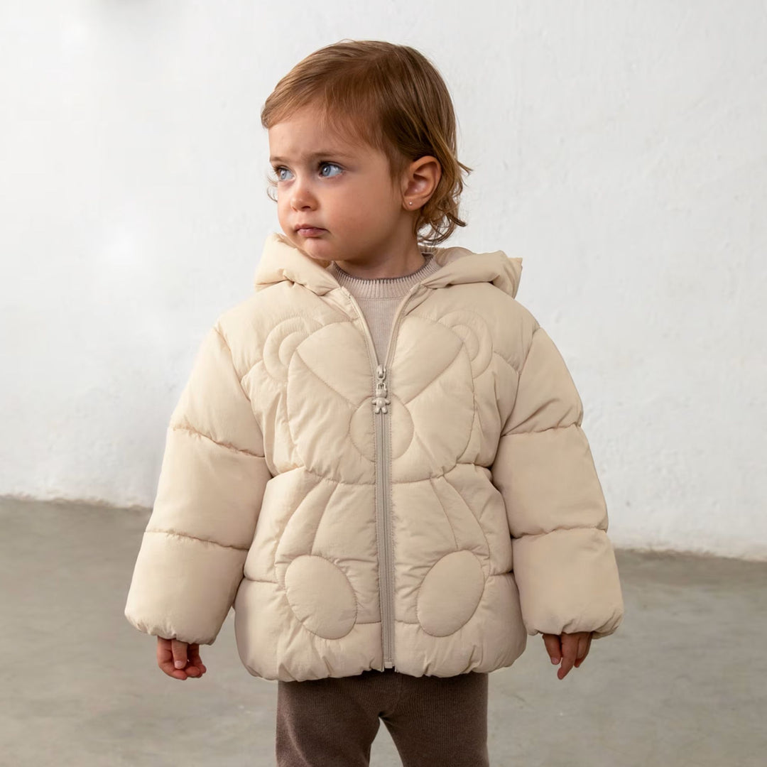 Mayoral Baby Girls Quilted Teddy Bear Puffer Jacket