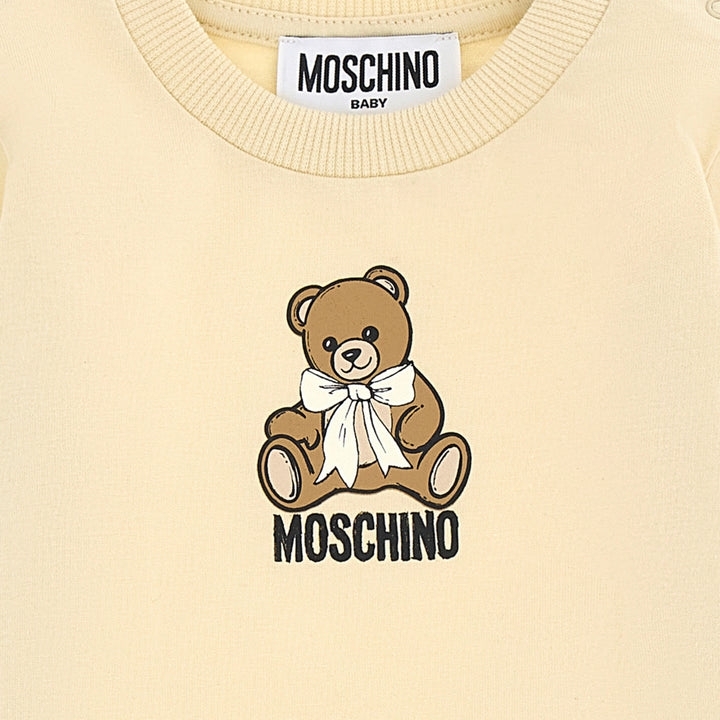 Moschino Baby Girls Bow Bear Beige Dress