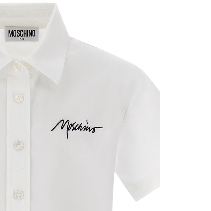 Moschino White Cropped Dress Shirt