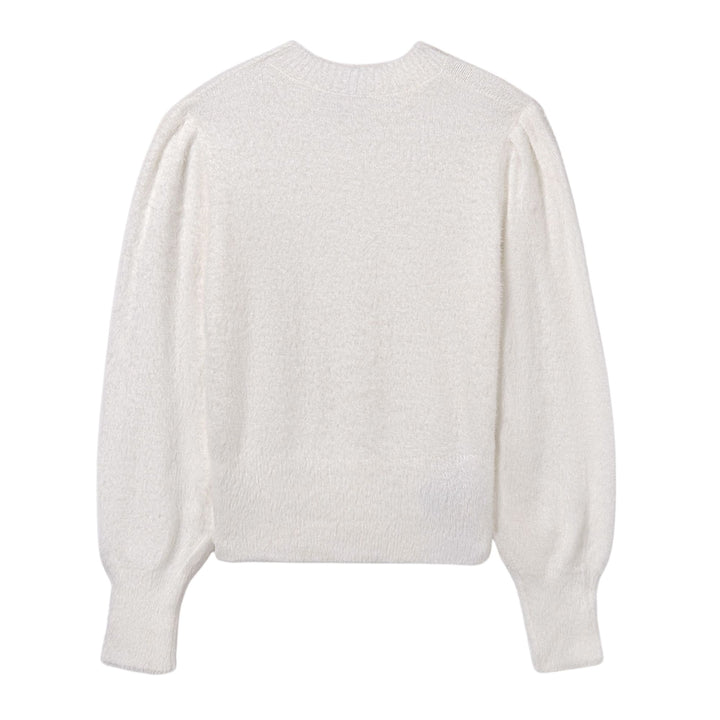 Mayoral Faux Fur White Sweater