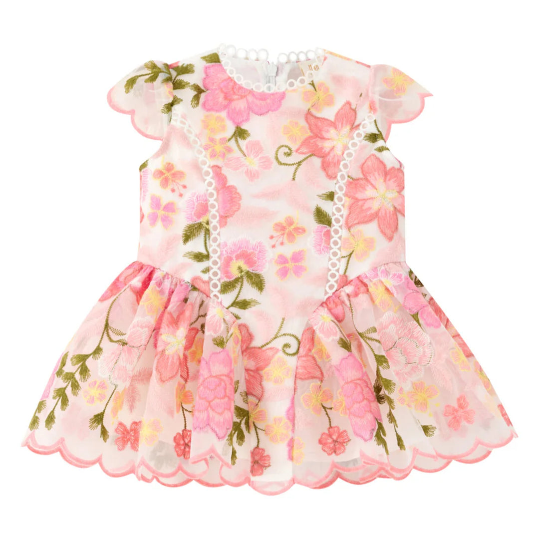 Marlo Baby Girls Avery Embroidered Mini Dress