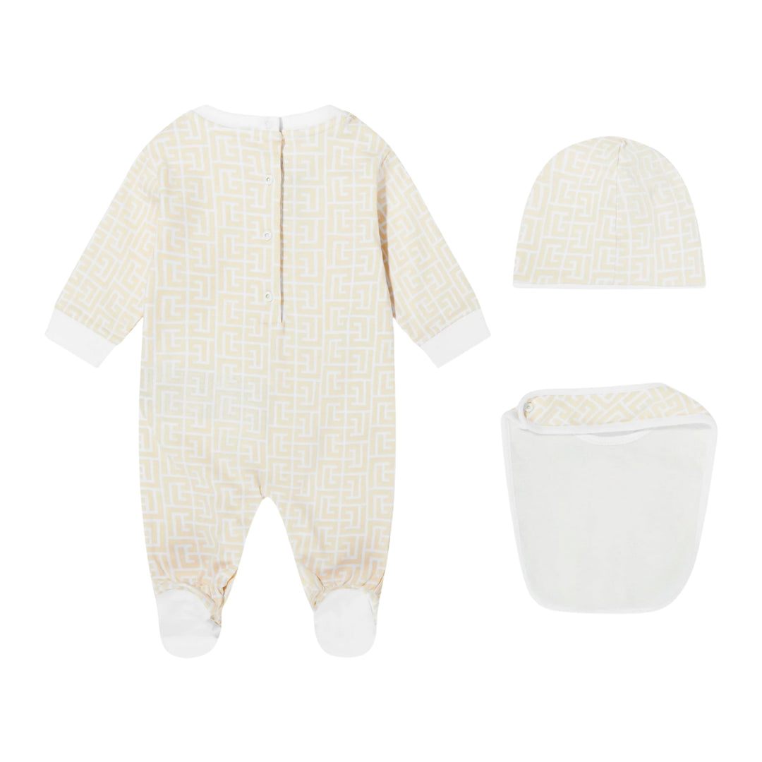 Balmain Baby 4G Beige Pyjama Ensemble