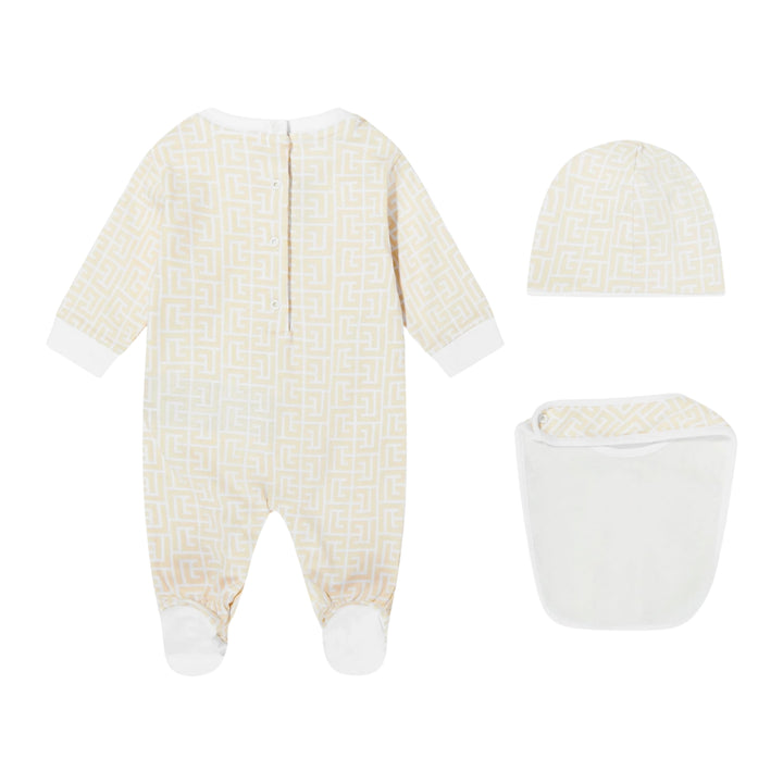 Balmain Baby 4G Beige Pyjama Ensemble