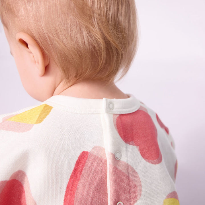 Petit Bateau Baby Girls Pink Hearts Ensemble