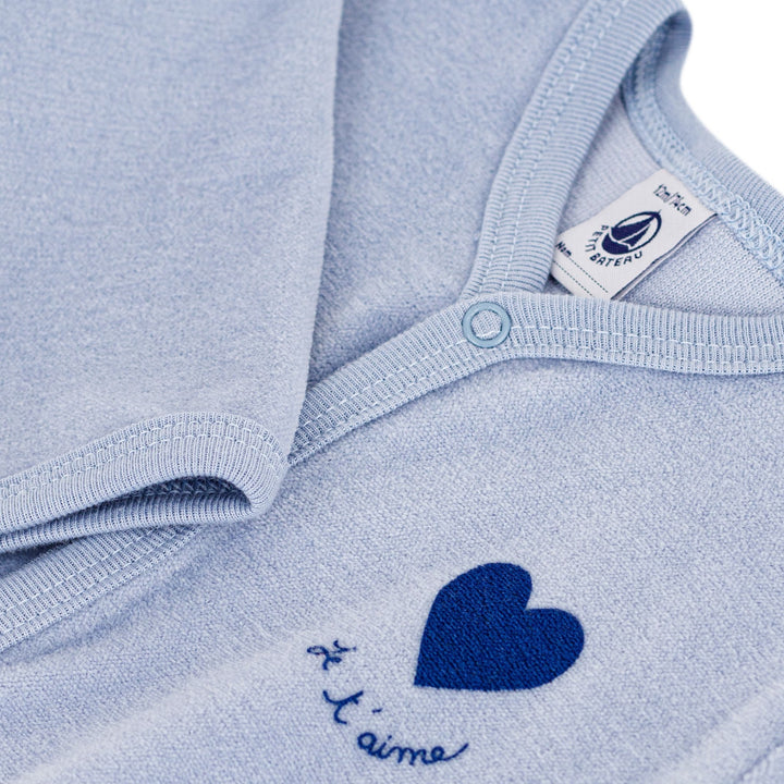 Petit Bateau Baby Boys Blue Je T'aime Pyjama
