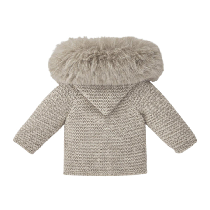 Paz Rodriguez Baby Esencial Beige Knit Coat