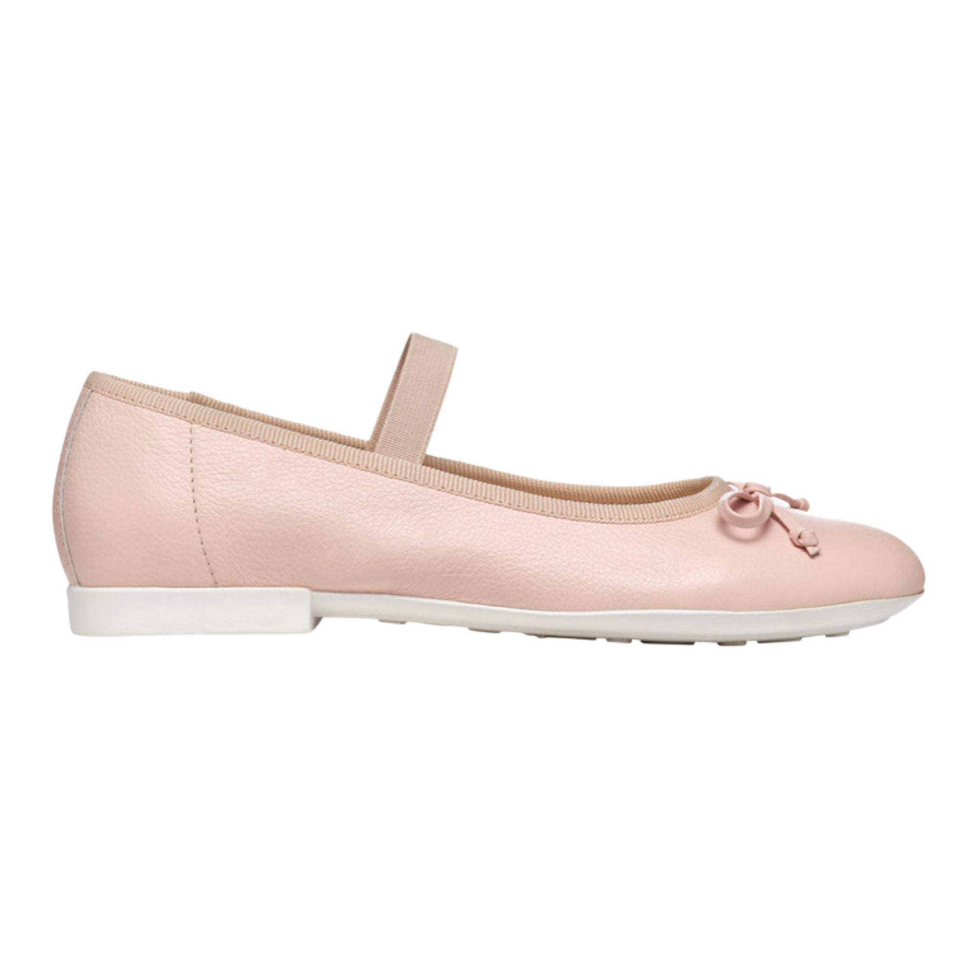 Geox Plie Pink Leather Ballerina