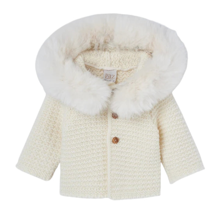 Paz Rodriguez Baby Esencial Ivory Knit Coat