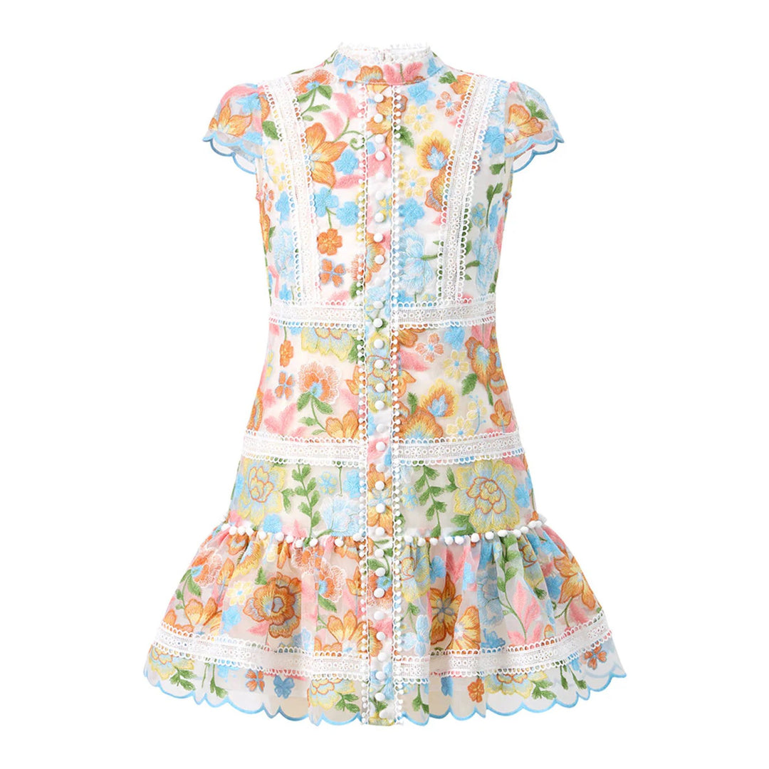 Marlo Piper Embroidered Mini Dress