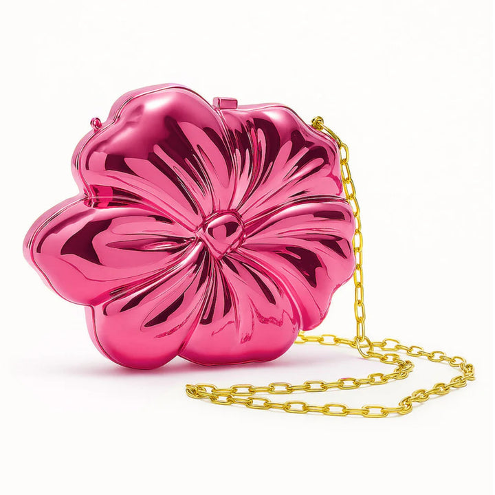 Marlo Gracie Magenta Rose Flower Bag