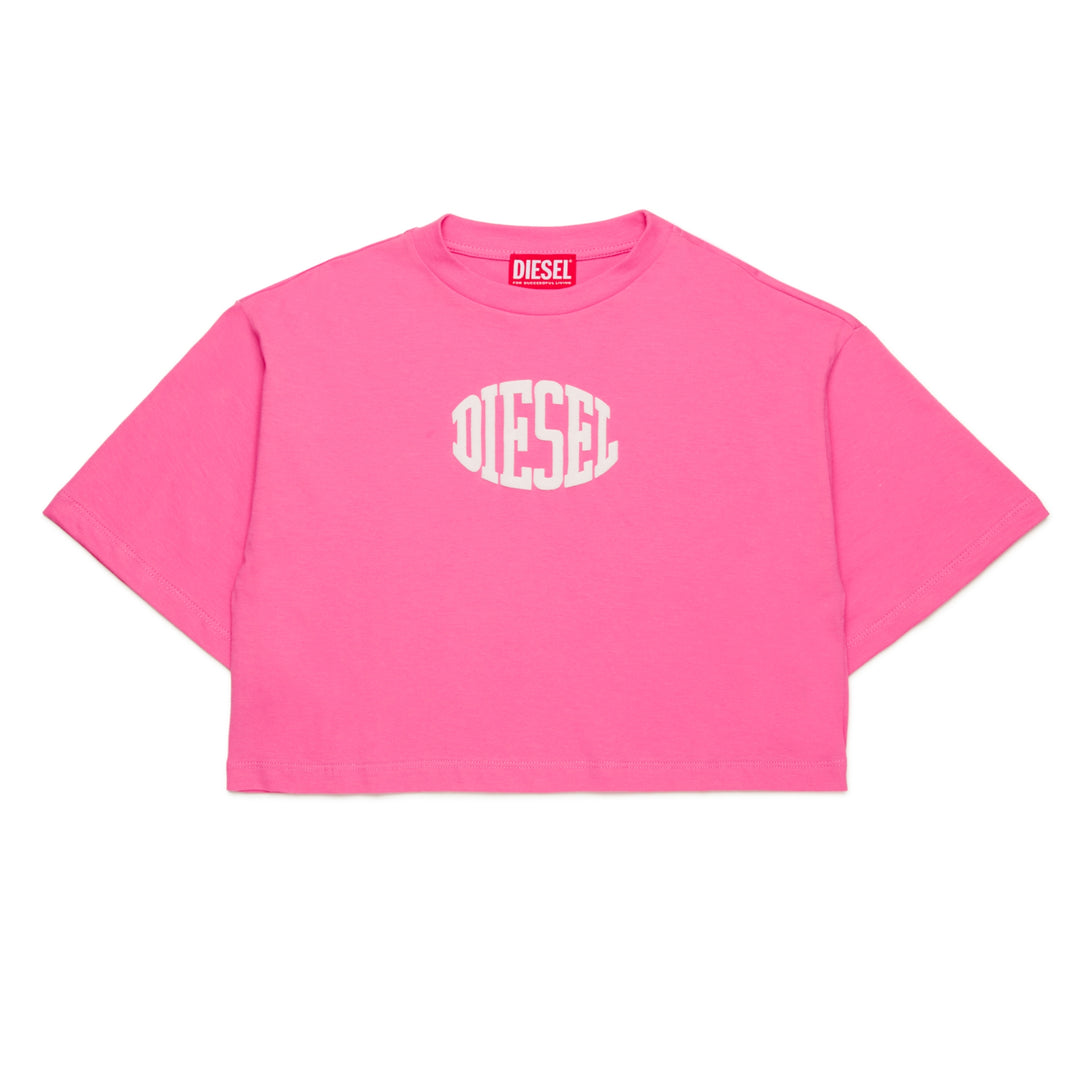 Diesel Tarki Pink Cropped T-Shirt