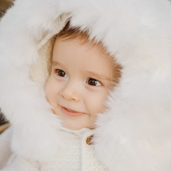 Paz Rodriguez Baby Esencial Ivory Knit Coat