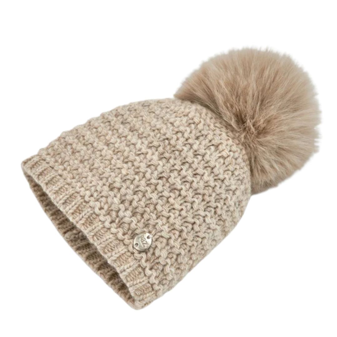 Paz Rodriguez Baby Esencial Beige Knit Hat