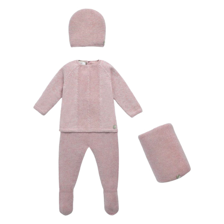 Paz Rodriguez Baby Girls Regalo Pink Knit Ensemble