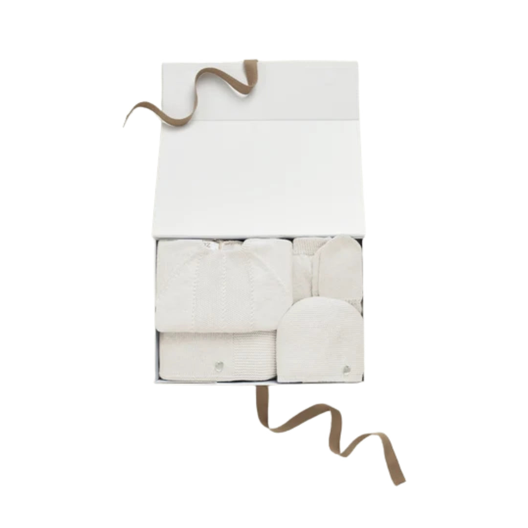 Paz Rodriguez Baby Regalo Cream Knit Ensemble