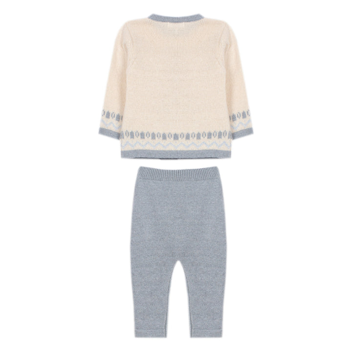 Patachou Baby Boys Beige & Blue Ensemble