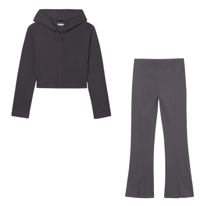 Mayoral Charcoal Ribbed Tracksuit