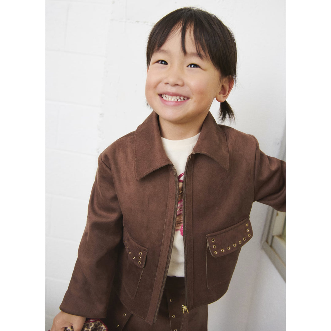 Mayoral Brown Suede Jacket