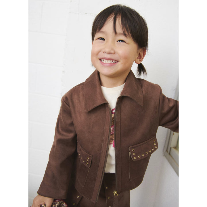 Mayoral Brown Suede Jacket