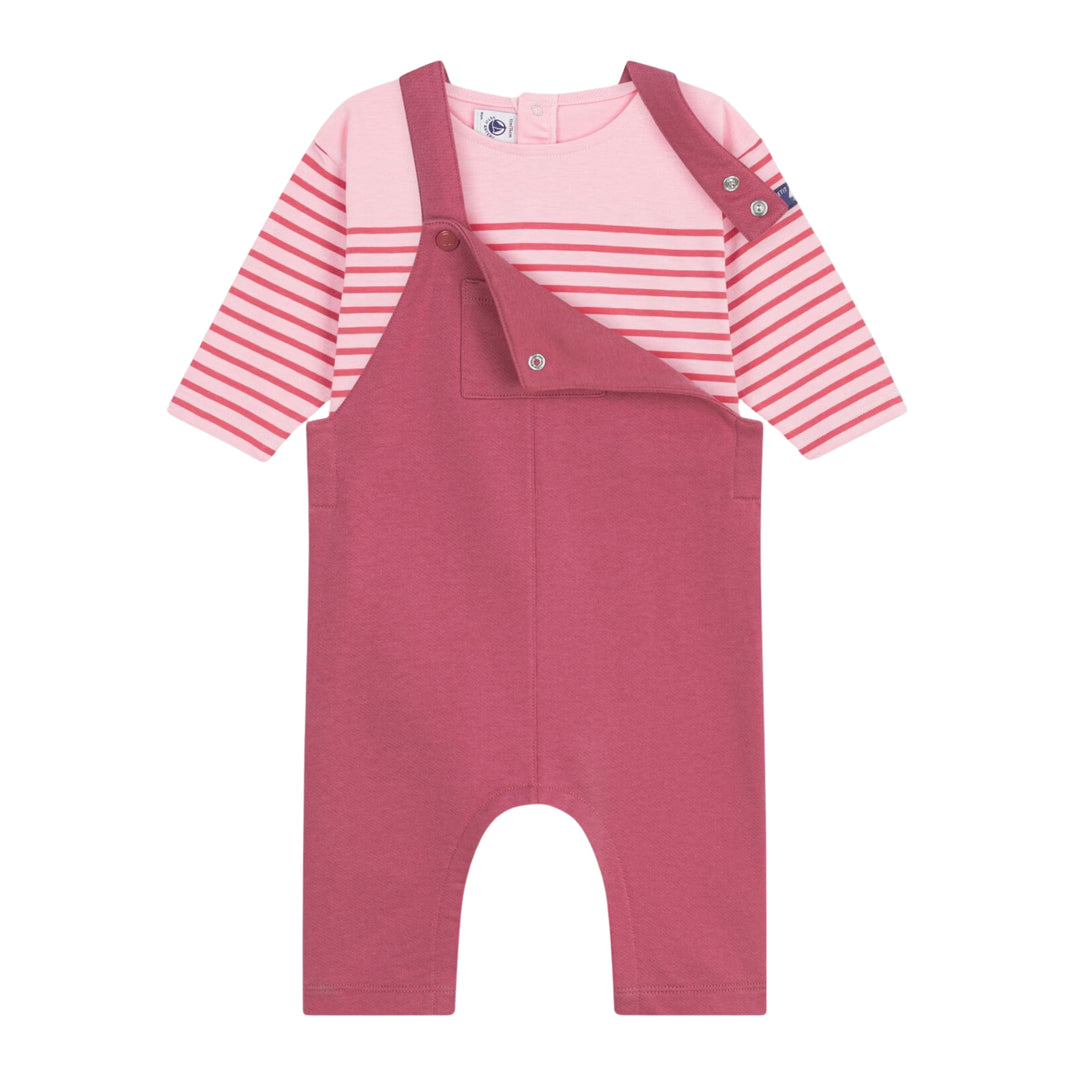 Petit Bateau Baby Girls Salopette Ensemble