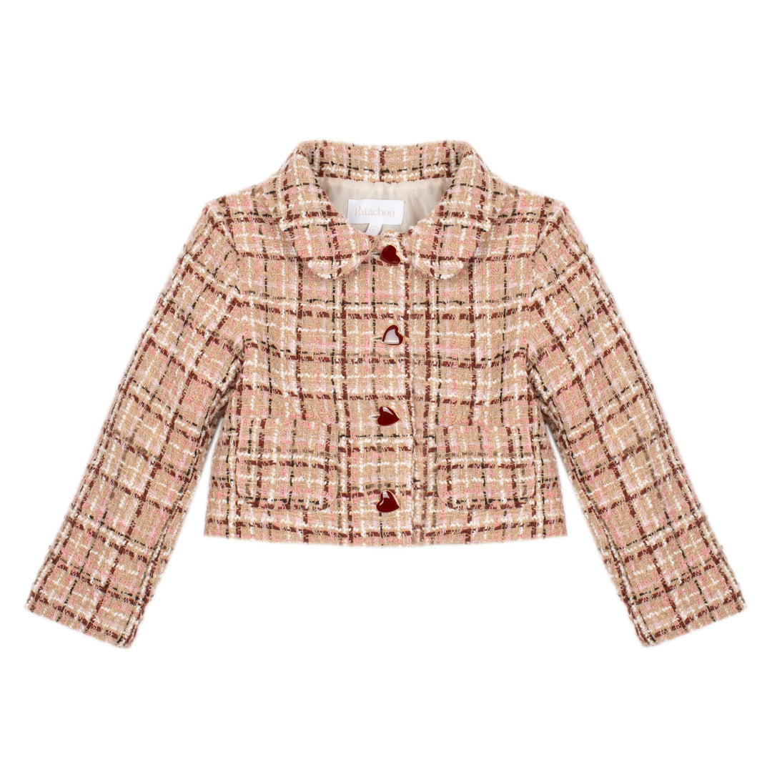 Patachou Blush Pink Tweed Jacket