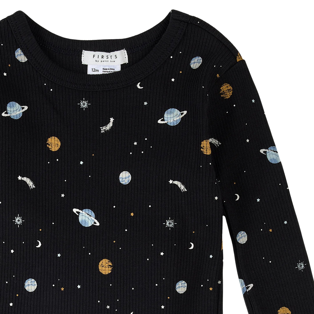 Petit Lem Baby Boys Galaxy Print PJ Set