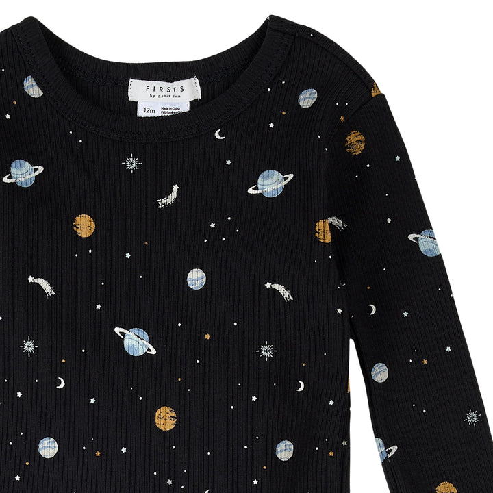 Petit Lem Baby Boys Galaxy Print PJ Set