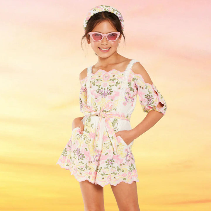 Marlo Fiona Embroidered Romper