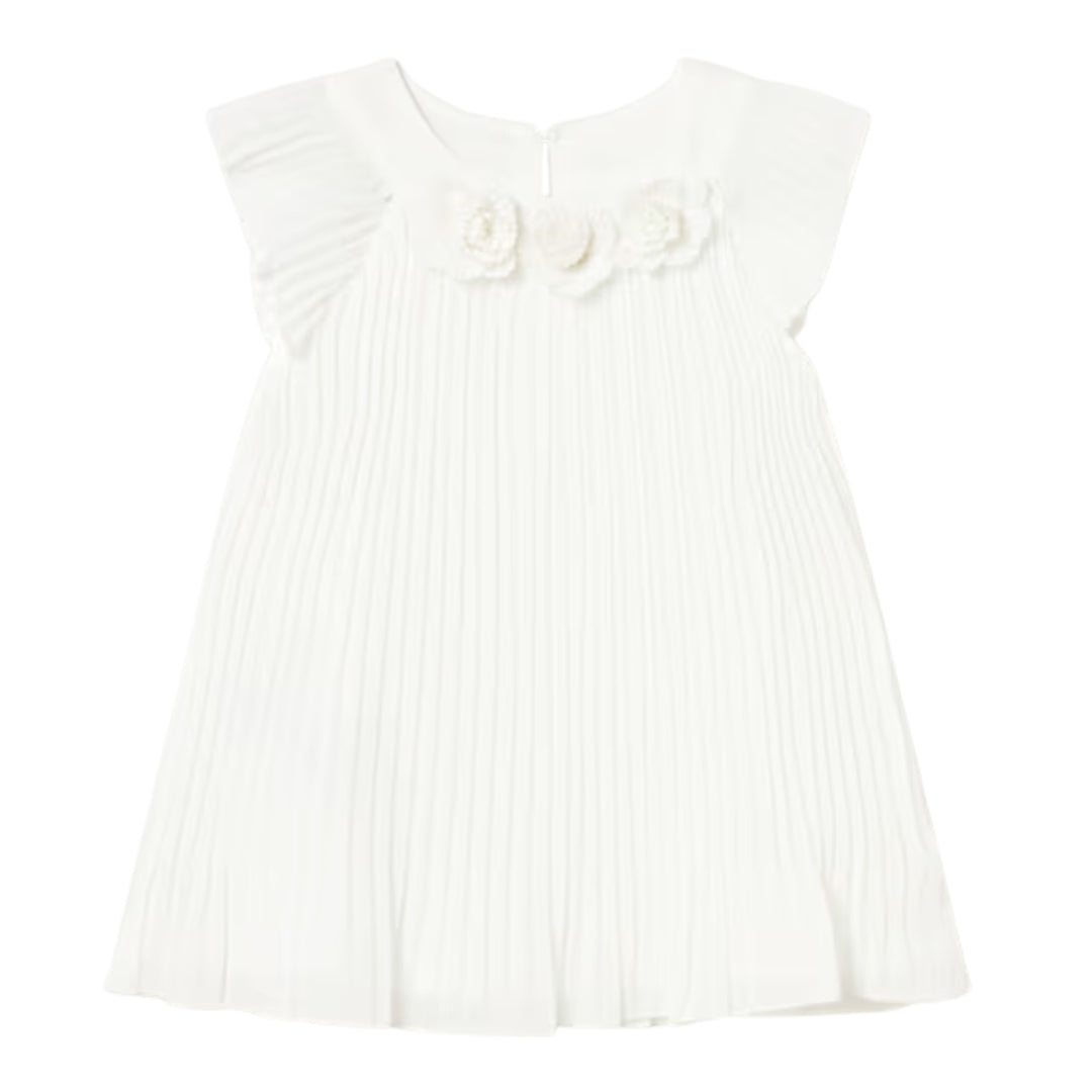 Mayoral Baby Girls Natural Pleated Dress