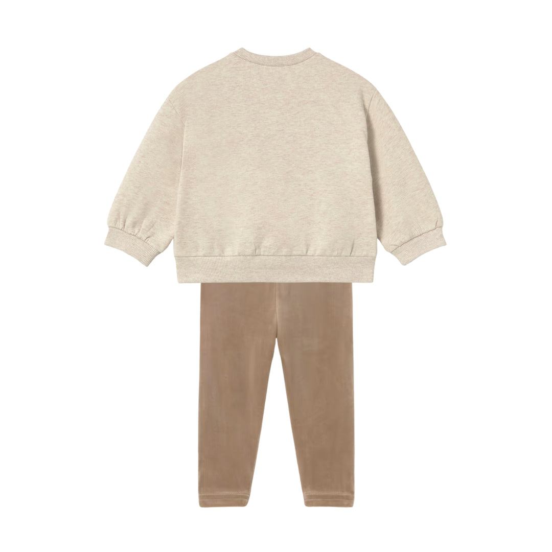 Mayoral Baby Girls Beige Bow Ensemble