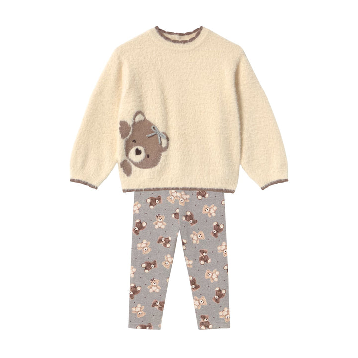 Mayoral Baby Girls Beige Bear Ensemble