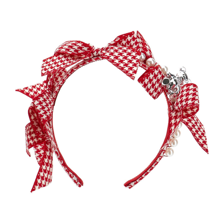 Monnalisa Red Houndstooth Headband