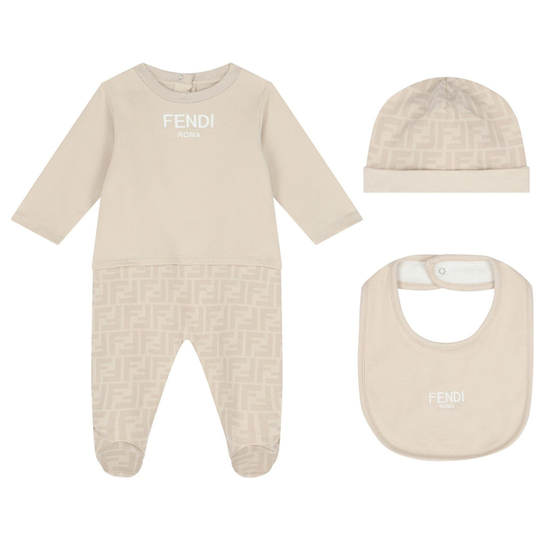 Fendi Baby Beige Pyjama Ensemble
