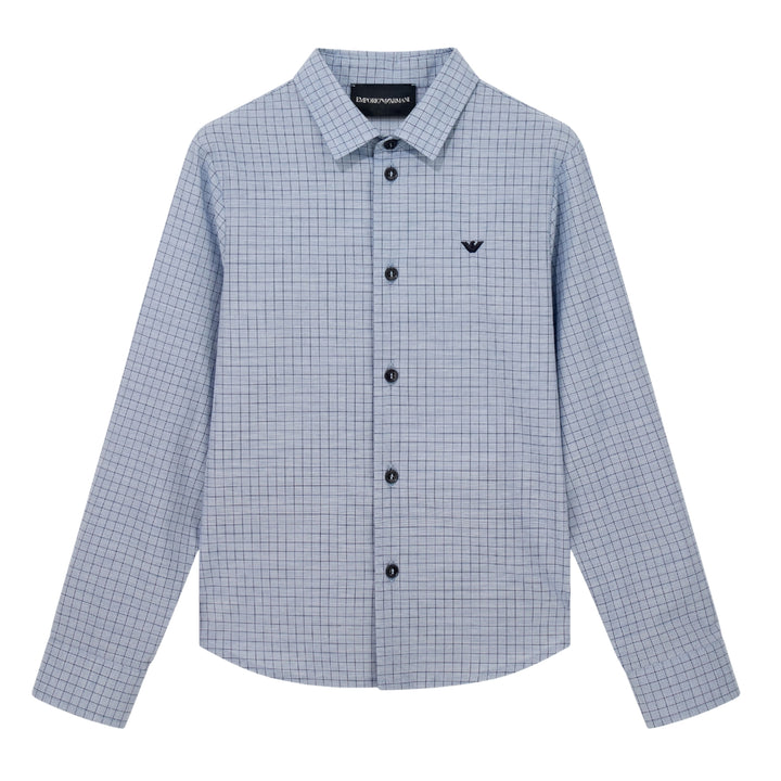Emporio Armani Blue Checkered Shirt