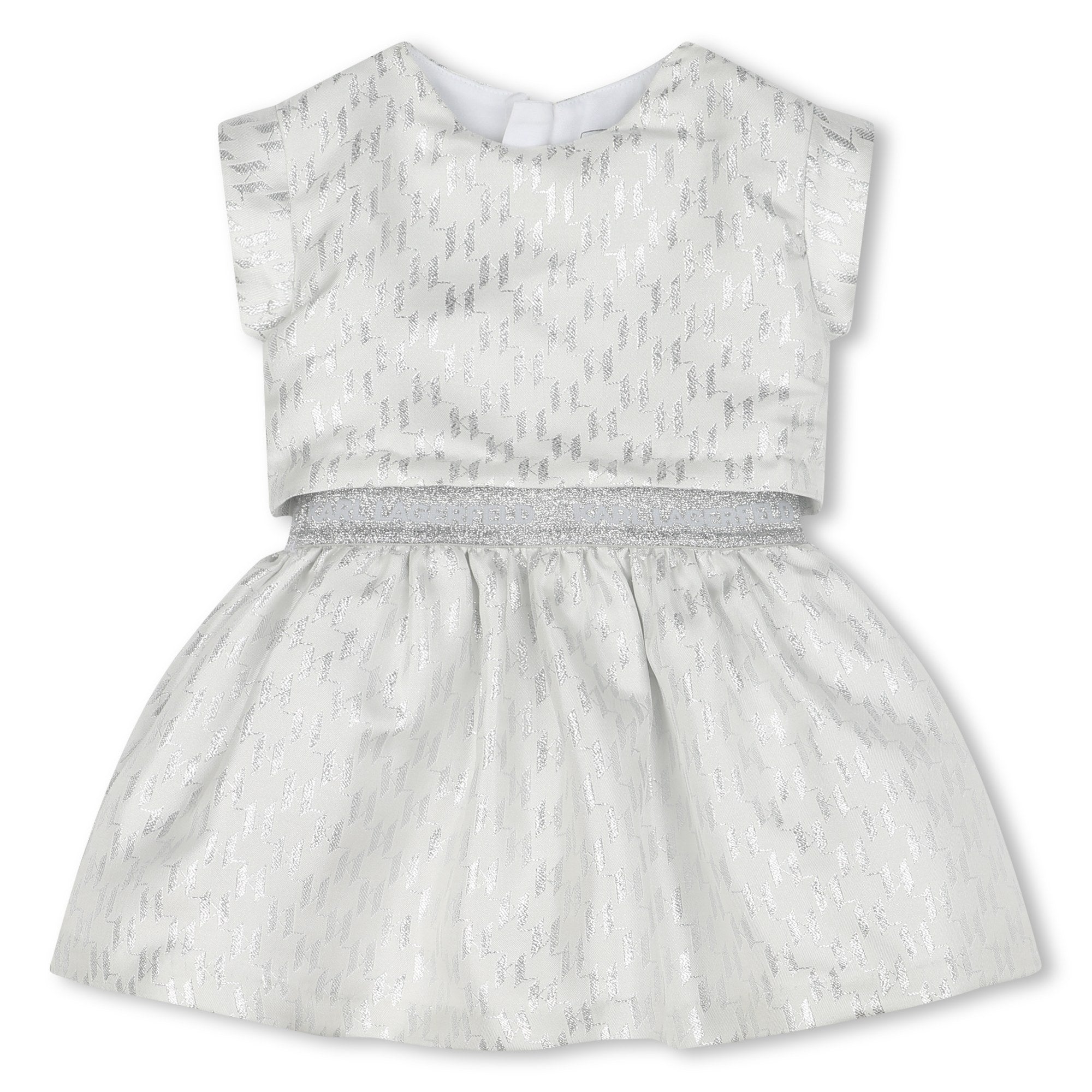 Karl Lagerfeld Baby Girls Silver Monogram Dress