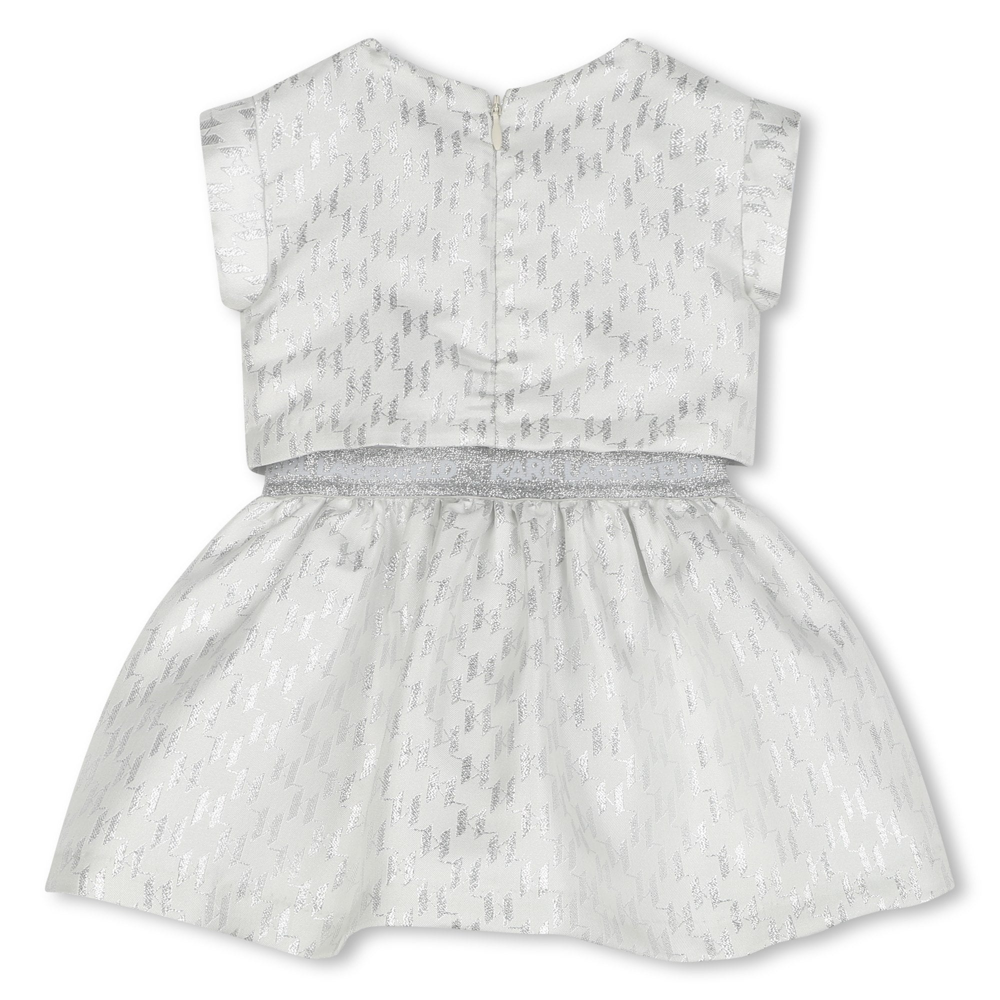 Karl Lagerfeld Baby Girls Silver Monogram Dress