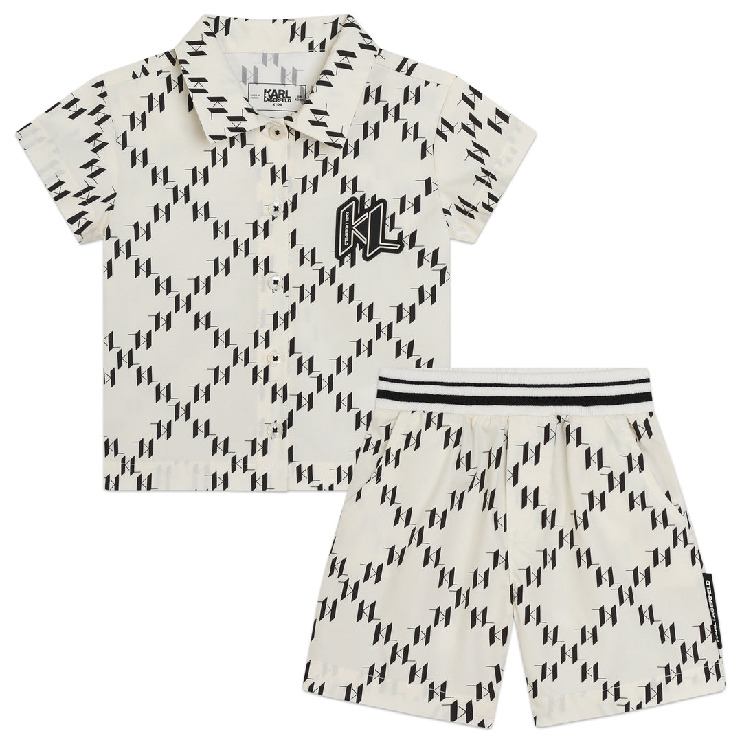 Karl Lagerfeld Baby Boys Monogram Ensemble