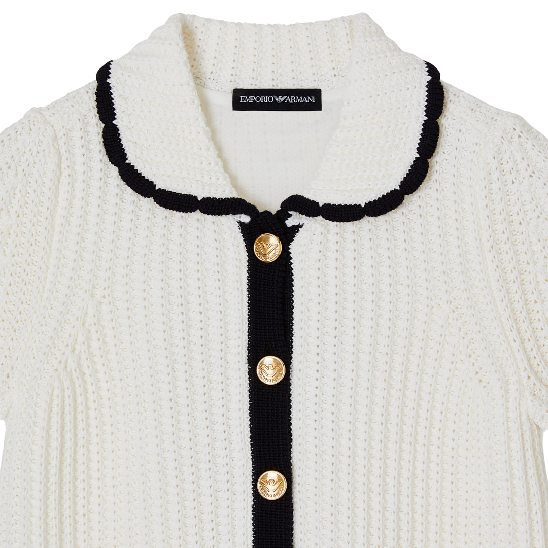 Emporio Armani White Collared Dress