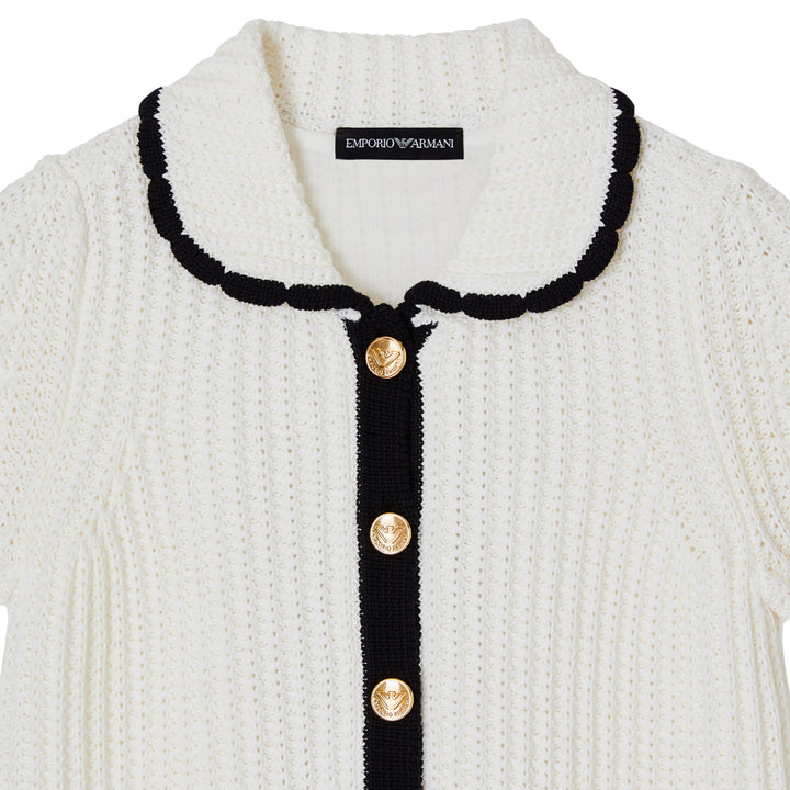 Emporio Armani White Collared Dress