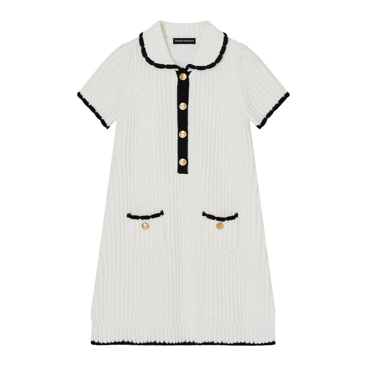 Emporio Armani White Collared Dress