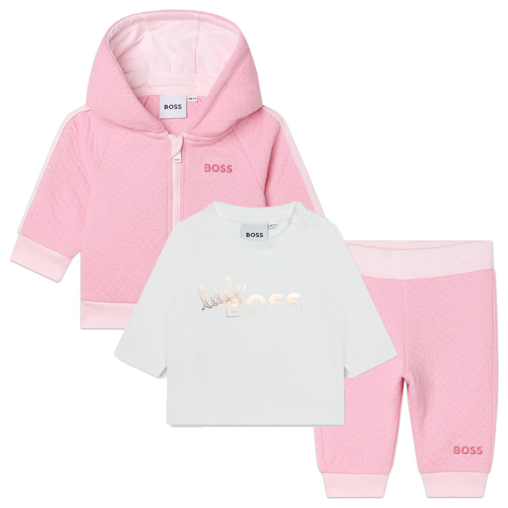 Logo Tracksuit Hugo Boss Baby Girl Tracksuit Hugo Boss Baby Girls