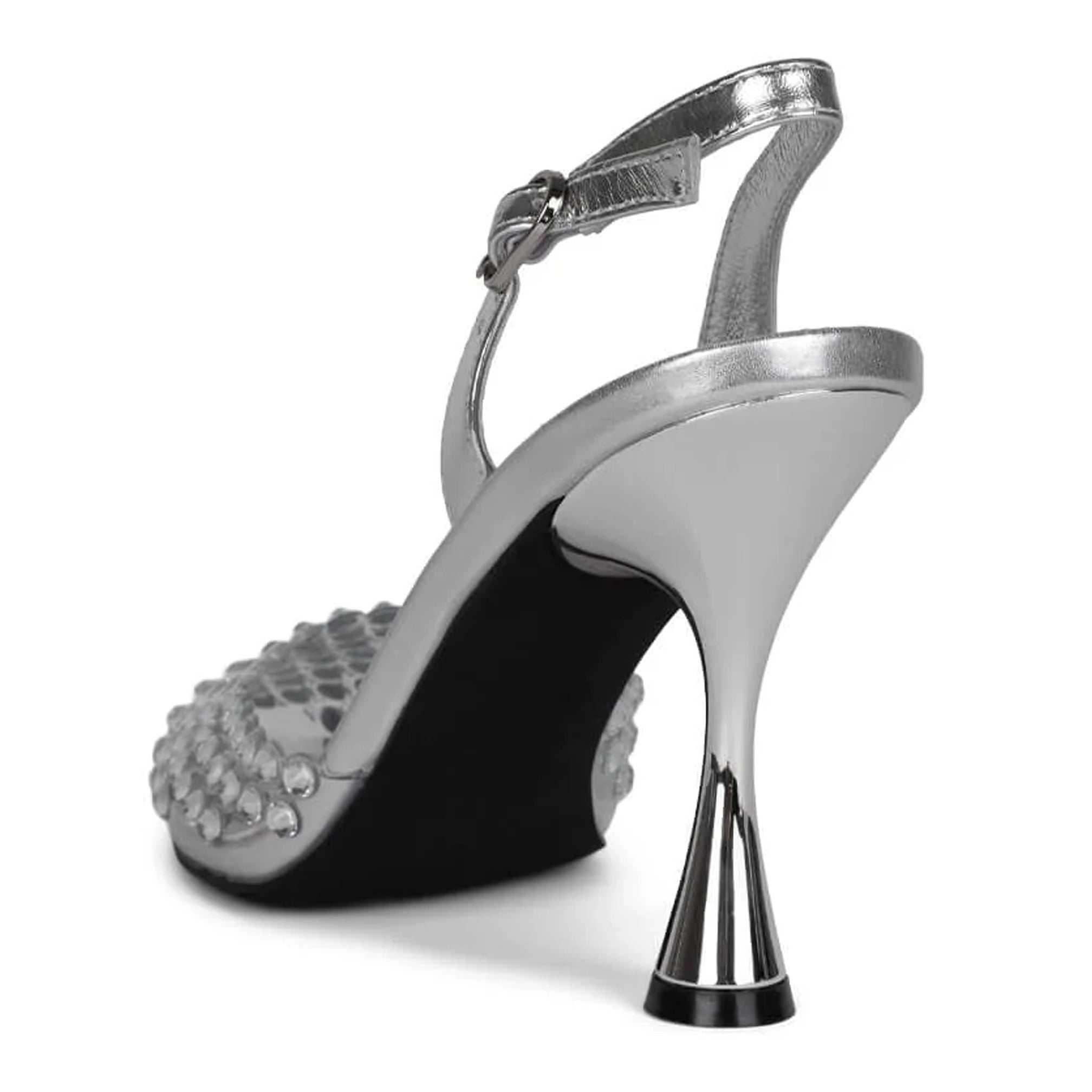 Jeffrey Campbell Womens Shiner Silver Heels