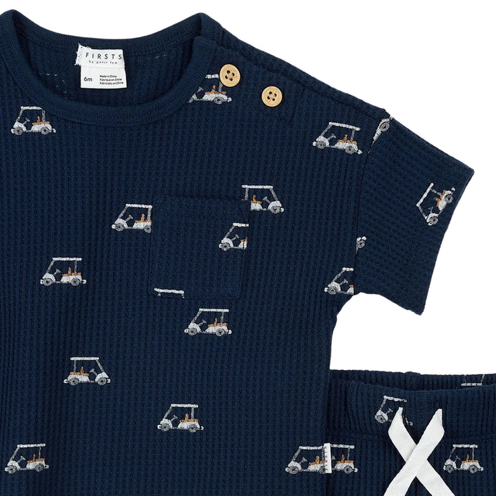 Petit Lem Baby Boys Golf Cart Short Set